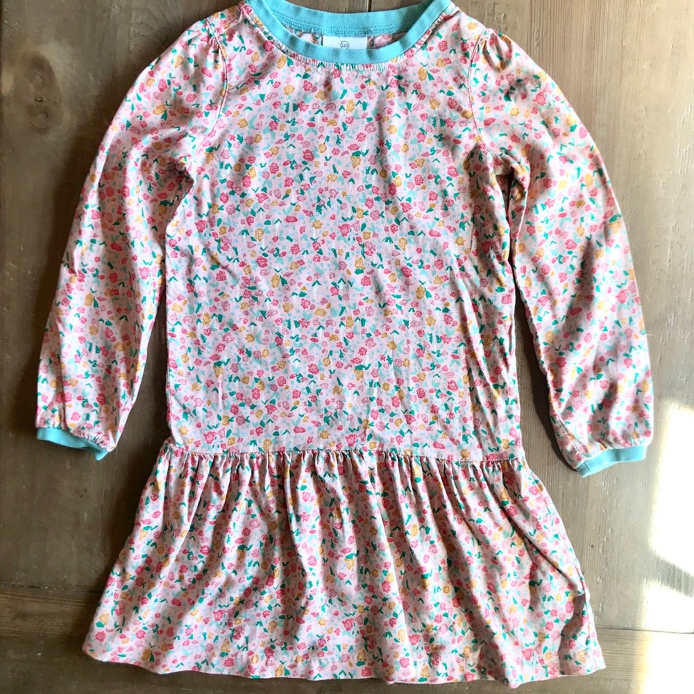 Hanna Anderson pink floral dress 120